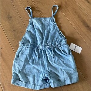Hurley Light Blue Chambray Kids Romper